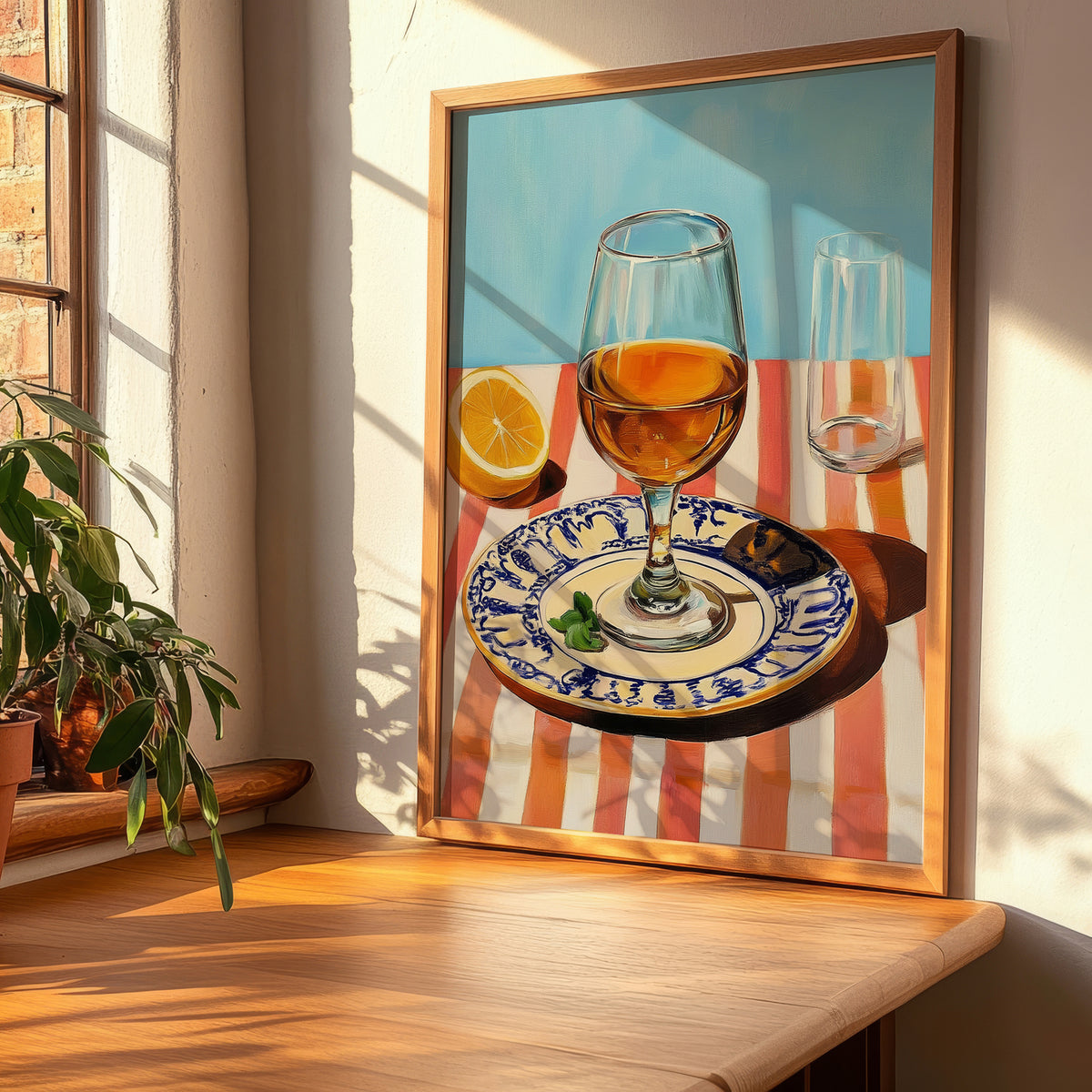 Brandy de Jerez – Spanish Spirit Drink, Rooftop Terrace Poster, clean layout with no caption
