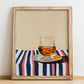 Armagnac – French Spirit Drink, Hotel Lobby Poster, no-text version framed in wood