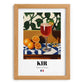 Kir – French Cocktail Drink, Hotel Lobby Poster, set in oak frame