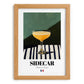 Sidecar – French Cocktail Drink, Cocktail Lounge Wall Art, set in oak frame