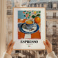 Espresso – Italian Coffee, Café Illustration, styled in a charming Paris street view