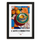 Caffè Corretto – Italian Coffee, Coffeehouse Poster, in sleek black frame