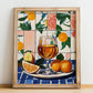 Amaretto – Italian Liqueur Drink, Hotel Lobby Poster, no-text version framed in wood