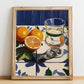 Sambuca – Italian Liqueur Drink, Beach Bar Poster, no-text version framed in wood