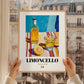 Limoncello – Italian Liqueur Drink, Rooftop Terrace Wall Art, styled in a charming Paris street view