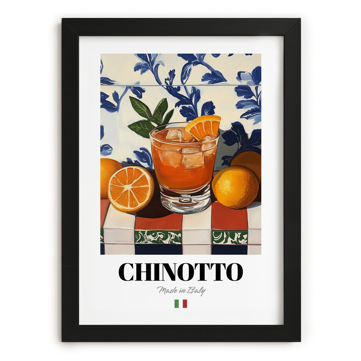 Chinotto – Italian Beverage Drink, Hotel Lobby Poster, in sleek black frame
