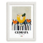 Cedrata – Italian Beverage Drink, Jazz Bar Print, placed in minimal white frame
