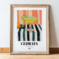 Cedrata – Italian Beverage Drink, Sky Bar Wall Art, in wooden frame leaning on the floor