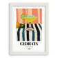 Cedrata – Italian Beverage Drink, Sky Bar Wall Art, placed in minimal white frame