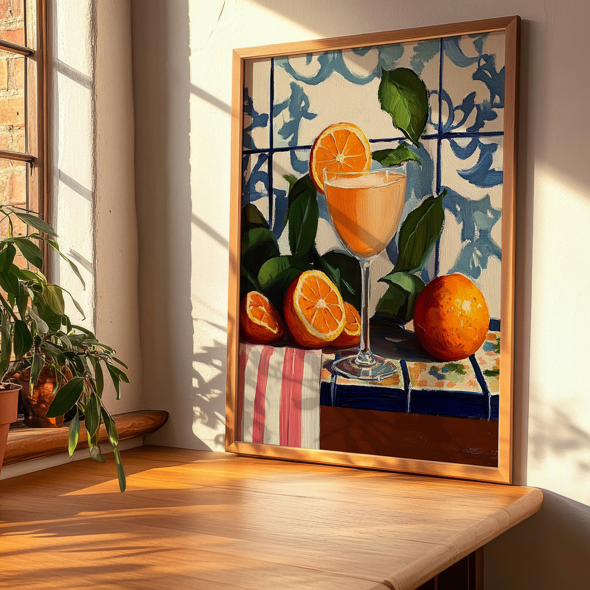 Bellini – Italian Cocktail Drink, Rooftop Terrace Illustration, clean layout with no caption
