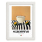 Sgroppino – Italian Cocktail Drink, Beach Bar Art, placed in minimal white frame