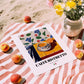 Caffè Ristretto – Italian Coffee, Street Café Poster, unframed on coastal sand