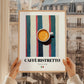 Caffè Ristretto – Italian Coffee, Street Café Poster, styled in a charming Paris street view