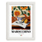Marocchino – Italian Coffee, Book Café Wall Art, placed in minimal white frame