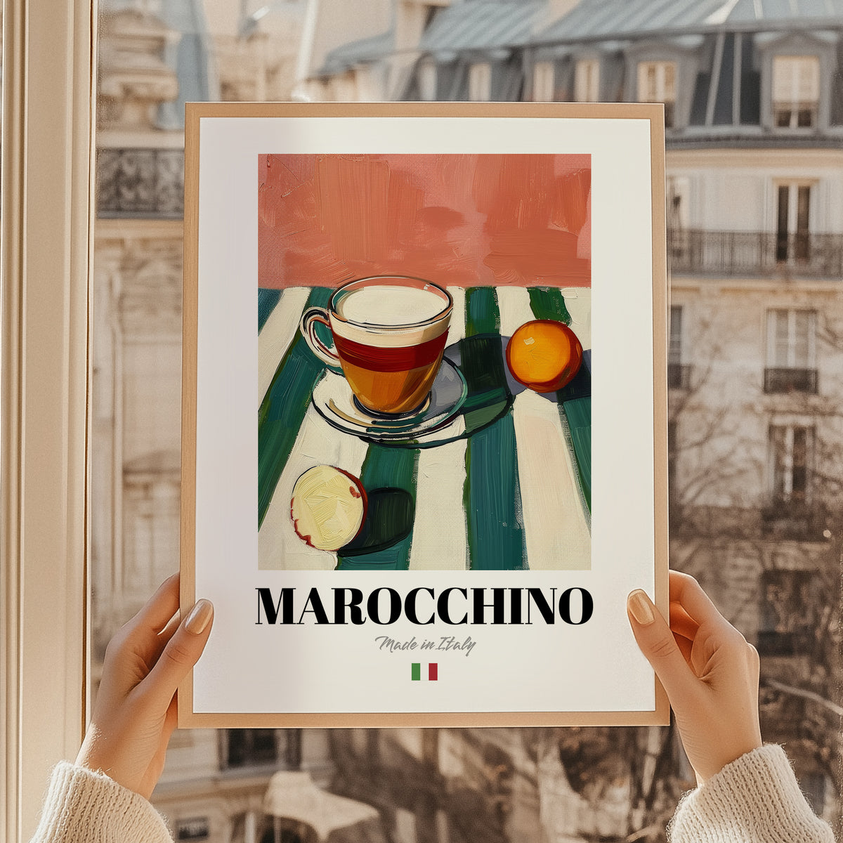 Marocchino – Italian Coffee, Book Café Art, styled in a charming Paris street view
