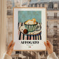 Affogato – Italian Coffee, Konditorei Wall Art, styled in a charming Paris street view