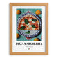 Pizza Margherita – Italian Pizza, Ristorante Poster, set in oak frame