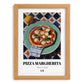 Pizza Margherita – Italian Pizza, Restaurant Painting, set in oak frame