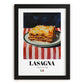 Lasagna – Italian Pasta, Osteria Poster, in sleek black frame