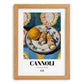 Cannoli – Italian Dessert Dish, Bistro Print, set in oak frame