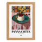 Panna Cotta – Italian Dessert Dish, Tavern Print, set in oak frame