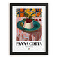 Panna Cotta – Italian Dessert Dish, Tavern Print, in sleek black frame