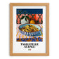 Tagliatelle al Ragu – Italian Pasta, Trattoria Illustration, set in oak frame