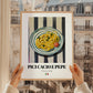 Pici Cacio e Pepe – Italian Pasta, Ristorante Wall Art, styled in a charming Paris street view
