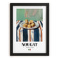 Nougat – Italian Dessert Dish, Bistro Still Life, in sleek black frame