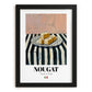 Nougat – Italian Dessert Dish, Café Still Life, in sleek black frame
