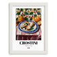 Crostini – Italian Snack Dish, Restaurant Print, placed in minimal white frame