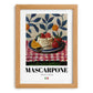 Mascarpone – Italian Cheese Dish, Café Poster, set in oak frame