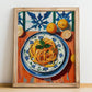 Linguine – Italian Pasta, Ristorante Poster, no-text version framed in wood
