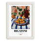 Rigatoni – Italian Pasta, Ristorante Wall Decor, placed in minimal white frame