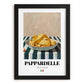 Pappardelle – Italian Pasta, Trattoria Wall Decor, in sleek black frame