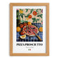 Pizza prosciutto – Italian Pizza, Restaurant Art, set in oak frame