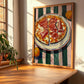 Pizza prosciutto – Italian Pizza, Trattoria Wall Art, clean layout with no caption