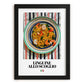 Linguine allo scoglio – Italian Pasta, Ristorante Poster, in sleek black frame