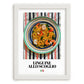 Linguine allo scoglio – Italian Pasta, Ristorante Poster, placed in minimal white frame
