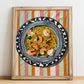 Linguine allo scoglio – Italian Pasta, Restaurant Wall Decor, no-text version framed in wood