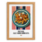 Penne all'arrabbiata – Italian Pasta, Osteria Poster, set in oak frame