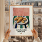 Cantuccini Toscani – Italian Biscuits Dish, Brasserie Poster, styled in a charming Paris street view