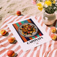 Caponata – Italian Salad Dish, Café Wall Art, unframed on coastal sand