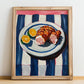 Porchetta – Italian Meat Dish, Brasserie Poster, no-text version framed in wood