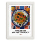 Spaghetti alla Puttanesca – Italian Pasta, Osteria Print, placed in minimal white frame