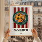 Agnolotti – Italian Pasta, Ristorante Wall Art, styled in a charming Paris street view