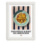 Tagliatelle al ragù alla Bolognese – Italian Pasta, Trattoria Poster, placed in minimal white frame