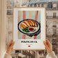 Peking Duck – on Striped Tablecloth, Chinese Food Poster, styled in a charming Paris street view