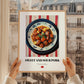Sweet and Sour Pork – on Striped Tablecloth, Chinese Food Print, styled in a charming Paris street view