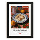 Xiao Long Bao – Colorful Oil Painting, Chinese Food Wall Decor, in sleek black frame
